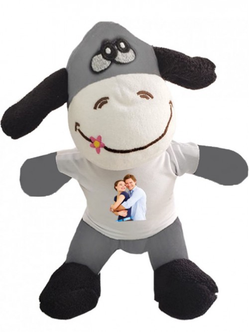 Sevgililere Özel Resimli Peluş Eşek