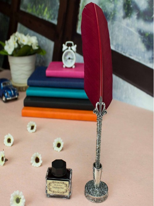 Kişiye Özel Masaüstü Tüylü Divit Kalem Set