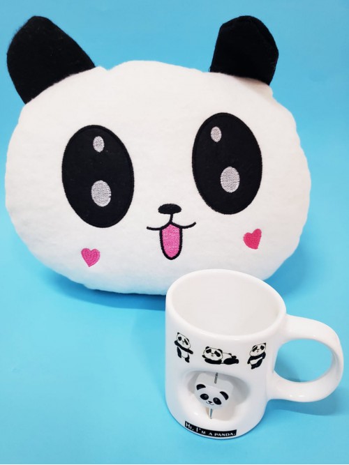 Sevimli Panda Yastık Ve Panda Kupa Seti