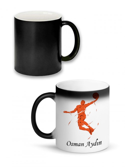 Basketbolcu Arkadaşa Hediye Sihirli Kupa Bardak