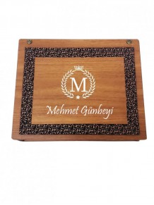 Kişiye Özel Deri Cüzdanlı Çakmaklı Kemerli Anahtarlıklı Set Siyah