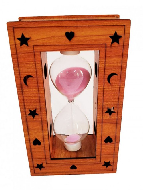 Ahşap Korumalı Renkli Kum Saati