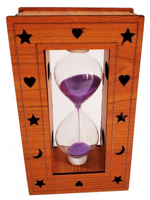 Ahşap Korumalı Renkli Kum Saati