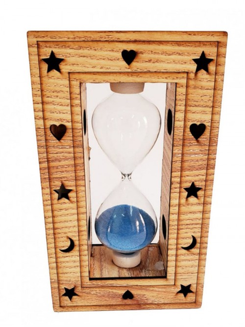 Ahşap Korumalı Renkli Kum Saati