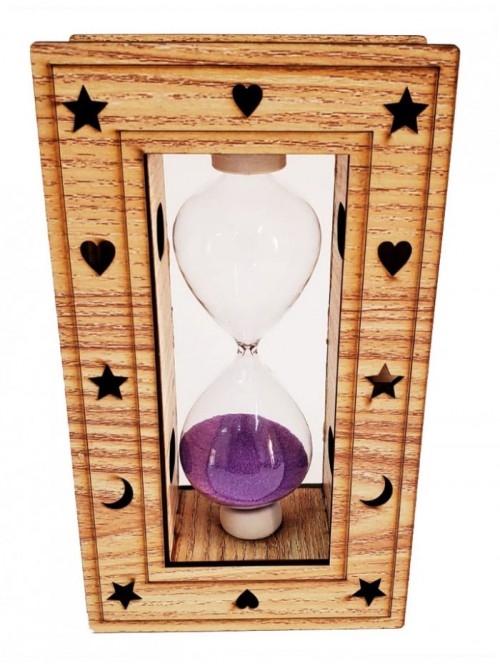 Ahşap Korumalı Renkli Kum Saati