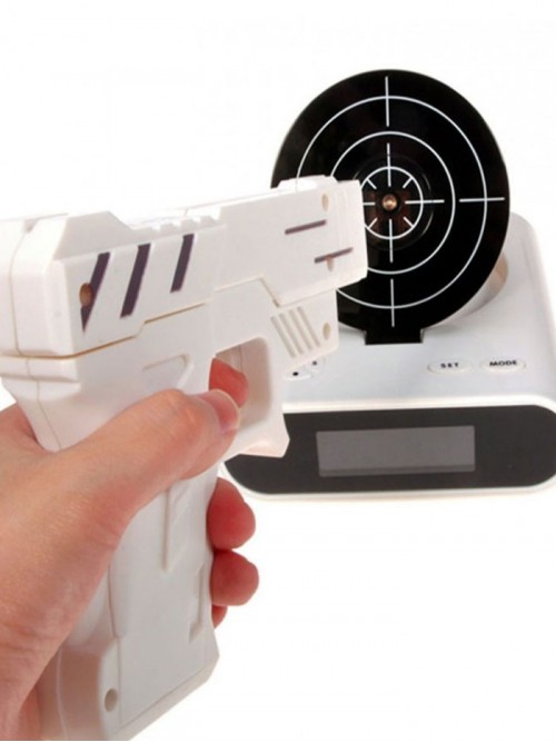 Alarmlı Silah Şeklinde Saat Gun Alarm Clock