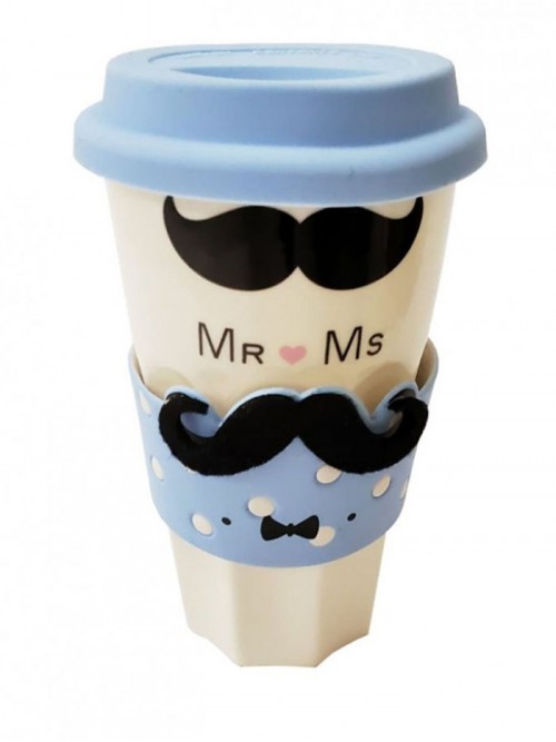 Bıyık Temalı Seramik Kupa Bardak Bıyık Temalı Seramik Kupa Bardak