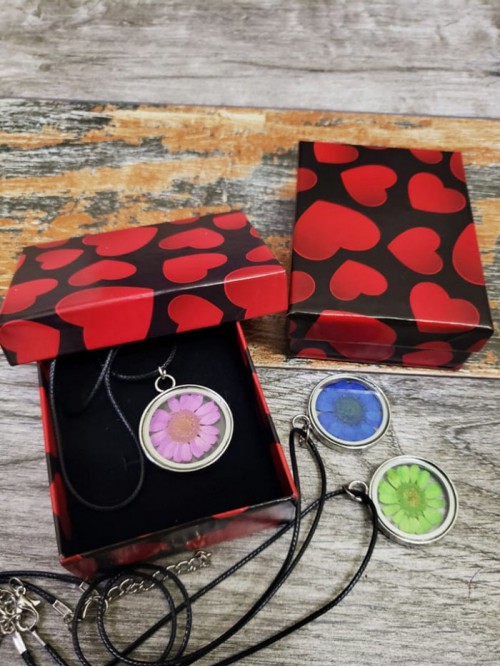 Canlı Çiçek Kolye Papatya