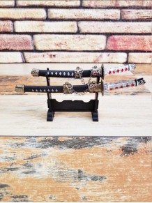 Dekoratif İkili Samuray Zarf Açacağı