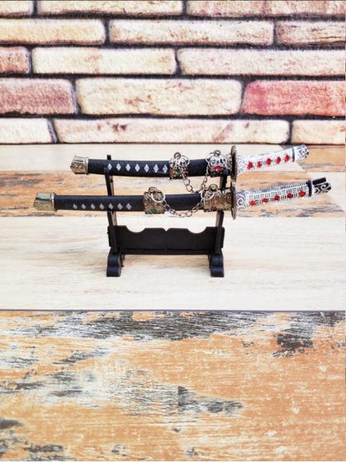 Dekoratif İkili Samuray Zarf Açacağı