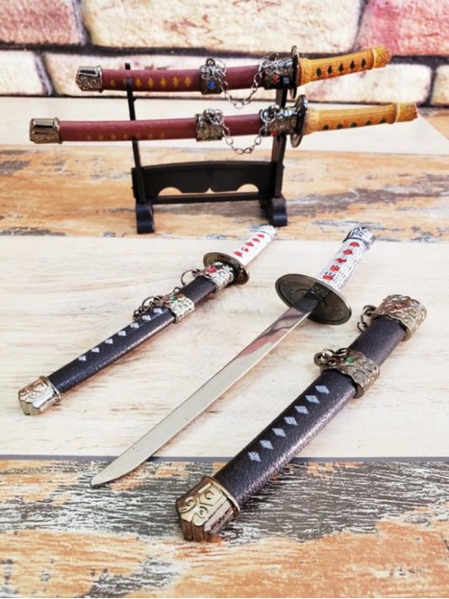 Dekoratif İkili Samuray Zarf Açacağı