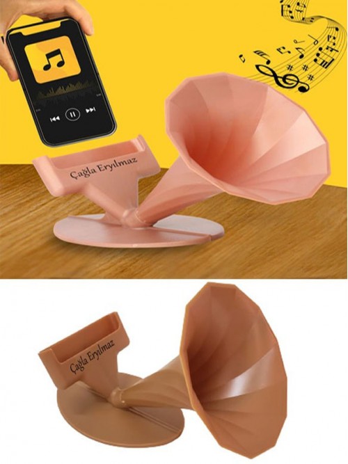 İsme Özel Akustik Ses Yükseltici Gramafon