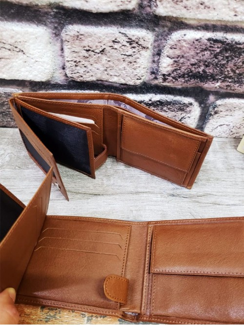 İsme Özel Taba Renk Kahverengi Deri Cüzdan