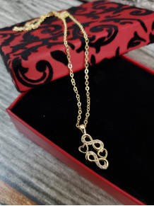 Kalpli Sonsuzluk Kolyesi Zirkon Taşlı