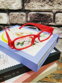 Kırmızı Renk Led Işıklı Kitap Okuma Gözlüğü Camsız