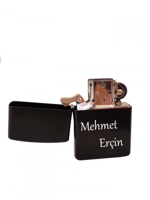 Kişiye Özel Benzinli Siyah Metal Zippo Çakmak
