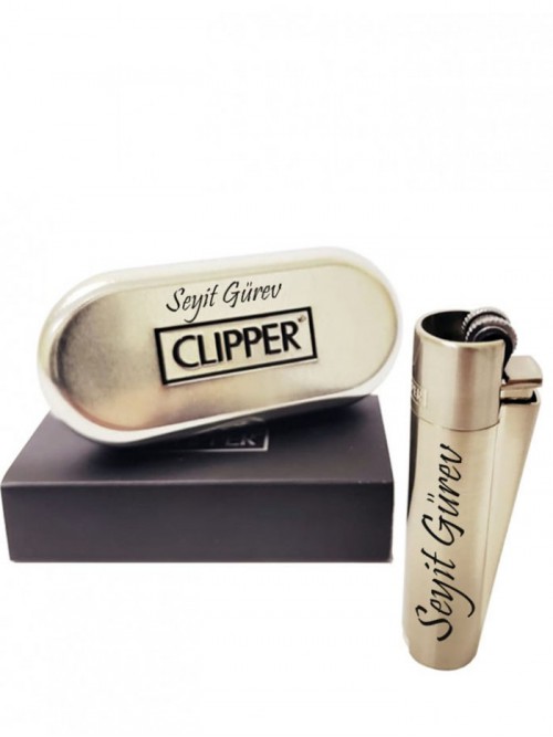 Kişiye Özel Gümüş Renk Clipper Çakmak Kişiye Özel Gümüş Renk Clipper Çakmak