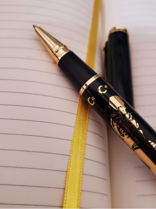 Kişiye Özel Kemal Atatürk İmzalı Kalem Ve Ahşap Deri Defter