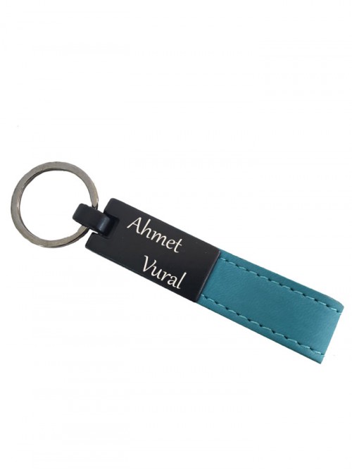 Kişiye Özel Turkuaz Renk Anahtarlık