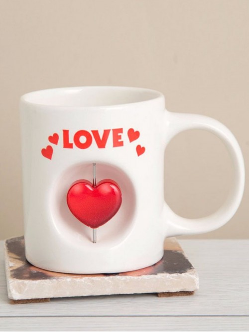 Love Kalp Simgeli Kupa Bardak Heart Mug