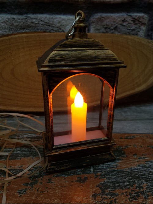 Mini Eskitme Dekoratif Pilli Led Mum Kandil Feneri