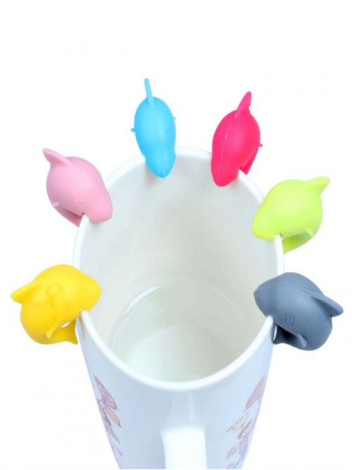 Silikon Köpek Balığı Tasarımlı Kupa Bardak Belirteci