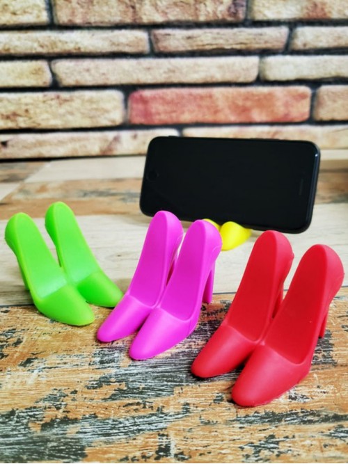 Topuklu Ayakkabı Şeklinde Mini Silikon Telefon Standı