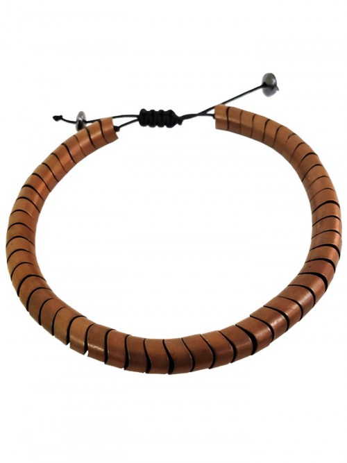 Yılan Tasarım Hematit Gold Renk Doğaltaş Bileklik