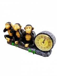 Görmedim Duymadım Bilmiyorum Maymun Biblo Masa Saati