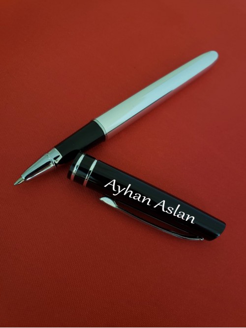 İsme Özel Gümüş Renk Roller Kalem