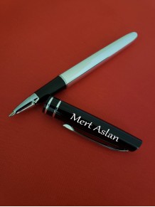 Kişiye Özel İsimli Gümüş Renk Roller Kalem