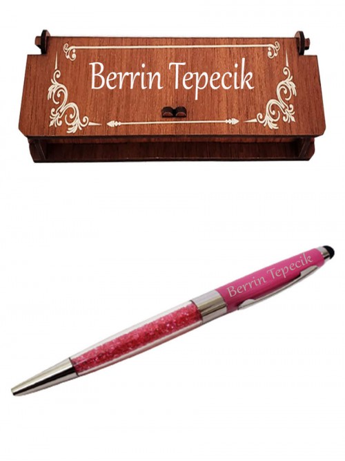 İsme Özel Touchpen Kalem Ahşap Kutulu