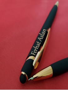 Kişiye Özel Mat Siyah Rubber Kalem