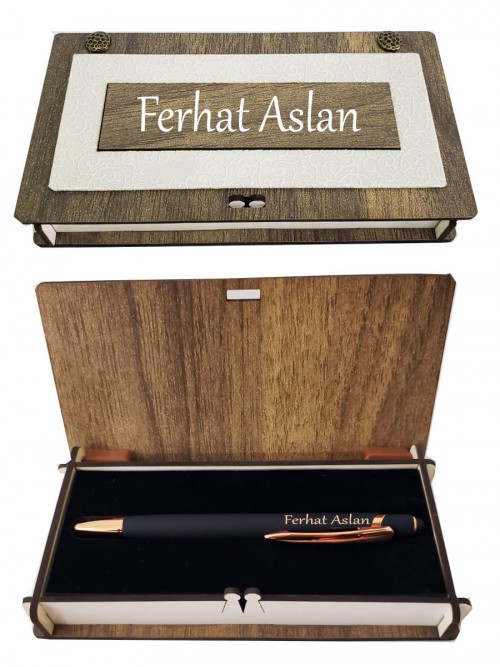 Kişiye Özel Mat Siyah Rubber Kalem