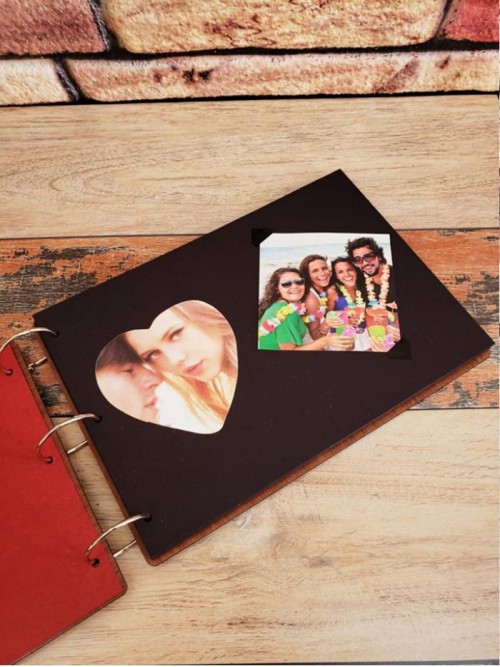 Kişiye Özel Forever Love Yazılı Ahşap Albüm