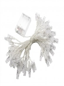 Şeffaf 20Li Led Fotoğraf Mandalları 