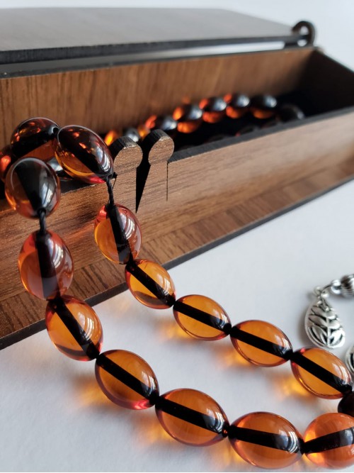 İsme Kutulu Özel Toz Kehribar Tesbih