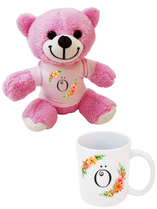 İsme Özel Baş Harfli Pembe Ayıcık Ve Kupa Set İsme Özel Baş Harfli Pembe Ayıcık Ve Kupa Set