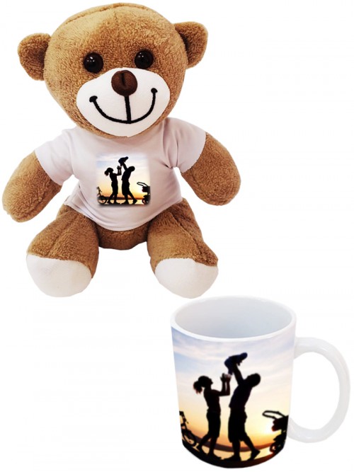 Sevgili Tişörtlü Peluş Ayıcık Ve Kupa Bardak